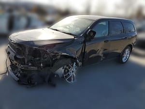 2022 Dodge Durango GT SUV with front-end collision damage at a salvage auction