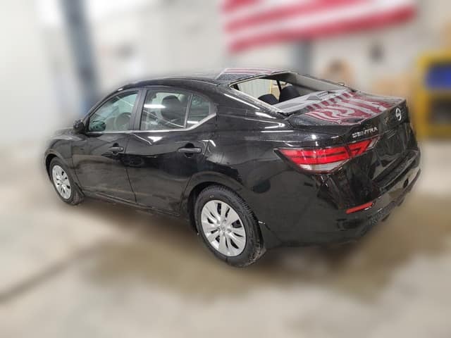 2025 Nissan Sentra S with hail damage and a shattered rear window at a salvage auction